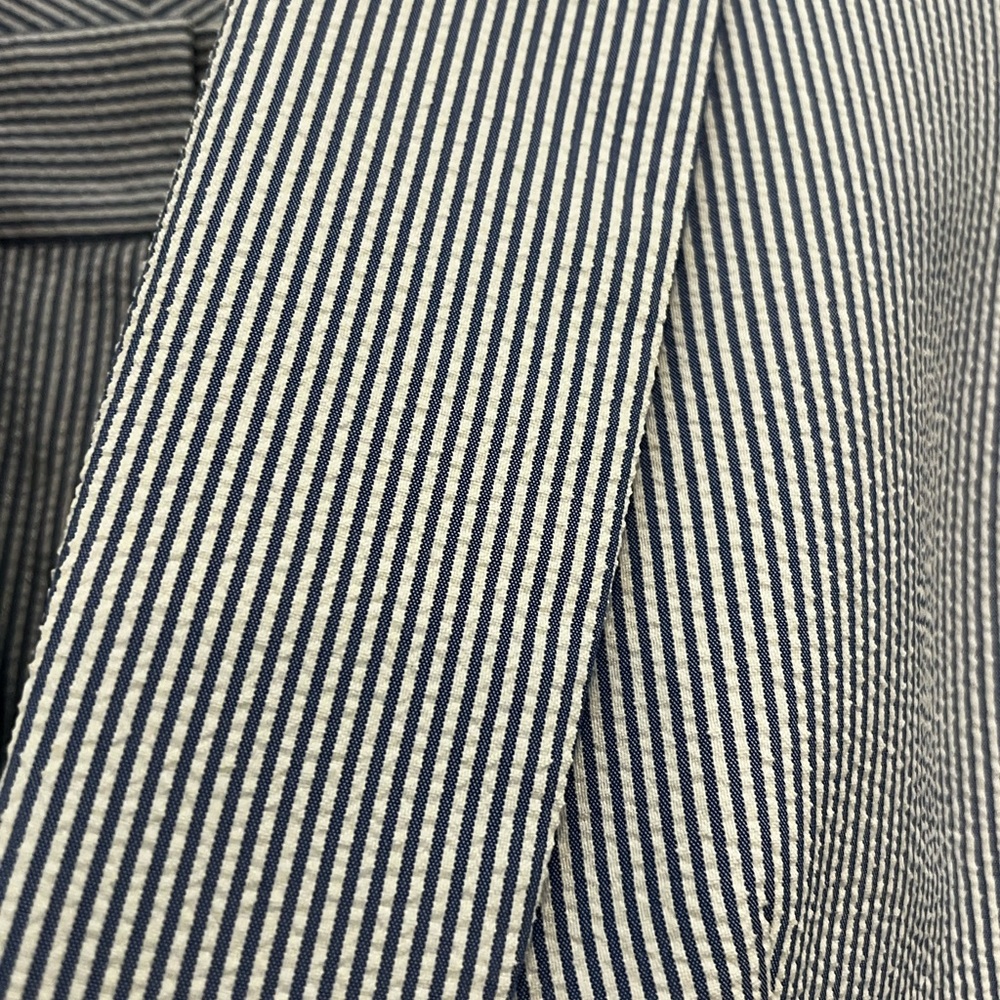 Albert Nipon Pale Blue Pinstripe Blazer with Matching Trousers - Picture 6 of 6